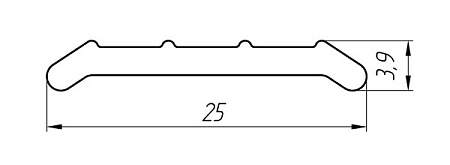 Алюминиевый профиль для порогов АТ-2527
