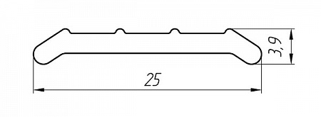 Алюминиевый профиль для порогов АТ-2527