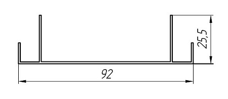 Алюминиевый профиль для гипсовиниловых панелей АТ-2548