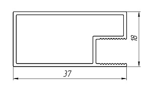 Алюминиевый профиль для душевых кабин АТ-5473