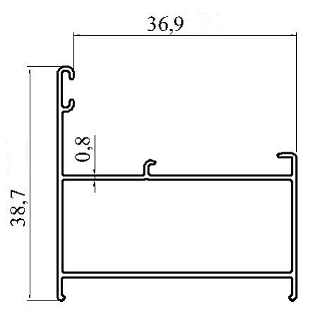 Алюминиевый профиль для остекления балконов, лоджий, витражей АТ-7167