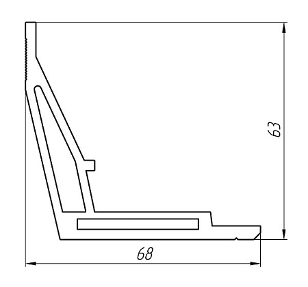 Алюминиевый профиль для закладных и сухарей АТ-2904