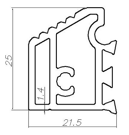 Алюминиевый профиль для вентилируемых фасадов АТ-8000