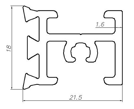 Алюминиевый профиль для вентилируемых фасадов АТ-8001