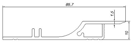 Алюминиевый профиль по индивидуальным чертежам заказчиков АТ-8050