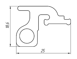 Алюминиевый профиль для строительства теплиц АТ-3264
