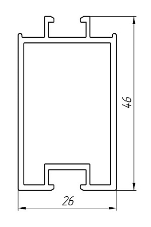 Алюминиевый профиль для вентилируемых фасадов АТ-7125