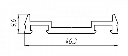 Алюминиевый профиль для вентилируемых фасадов АТ-1054