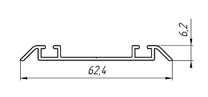 Алюминиевый профиль для шкафов-купе АТ-2901