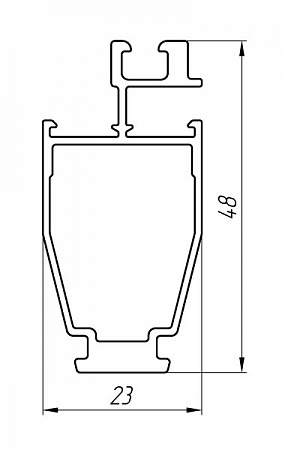 Алюминиевый профиль для строительства теплиц АТ-3620