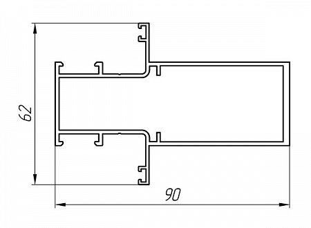 Алюминиевый профиль для остекления балконов, лоджий, витражей АТ-3850