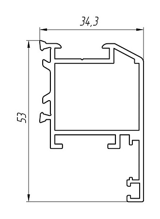 Алюминиевый профиль для остекления балконов, лоджий, витражей АТ-6680