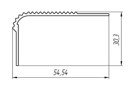 Алюминиевый профиль для порогов АТ-2702
