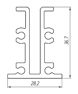 Алюминиевый профиль для остекления балконов, лоджий, витражей АТ-3847