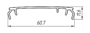 Алюминиевый профиль для кабель-каналов и световых коробов АТ-3565