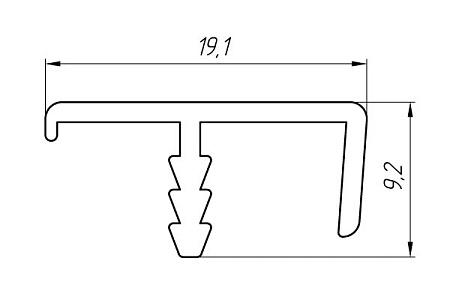Алюминиевый профиль для окантовки и стыков АТ-2793