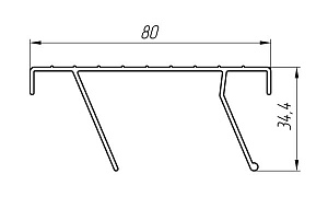 Aluminum profile for stairs and ladders AT-4028