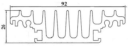 Алюминиевый профиль для радиаторов охлаждения АТ-895