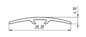 Алюминиевый профиль для порогов АТ-2704