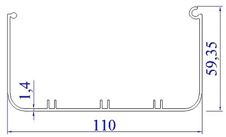 Алюминиевый профиль по индивидуальным чертежам заказчиков АТ-8063