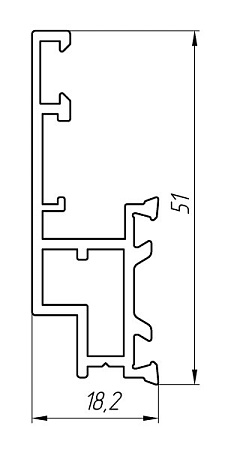 Алюминиевый профиль для остекления балконов, лоджий, витражей АТ-6679