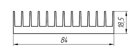 Алюминиевый профиль для радиаторов охлаждения АТ-6655