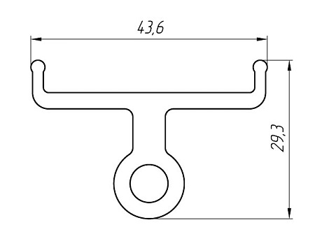Алюминиевый профиль по индивидуальным чертежам заказчиков АТ-2826