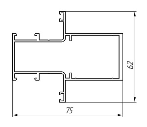 Алюминиевый профиль для остекления балконов, лоджий, витражей АТ-3849