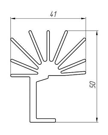 Алюминиевый профиль для радиаторов охлаждения АТ-2636