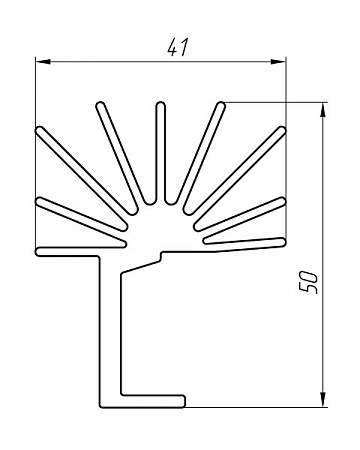 Алюминиевый профиль для радиаторов охлаждения АТ-2636