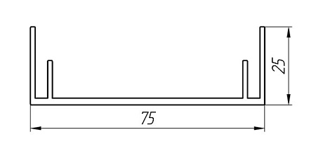 Алюминиевый профиль для кабель-каналов и световых коробов АТ-3439