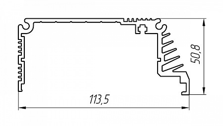 Алюминиевый профиль для кабель-каналов и световых коробов АТ-4163