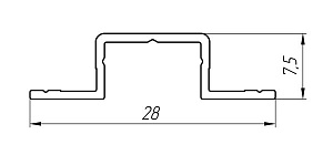 Алюминиевый профиль для гипсовиниловых панелей АТ-4967