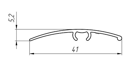 Алюминиевый профиль для порогов АТ-2721