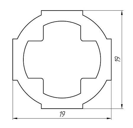 Алюминиевый профиль по индивидуальным чертежам заказчиков АТ-2868