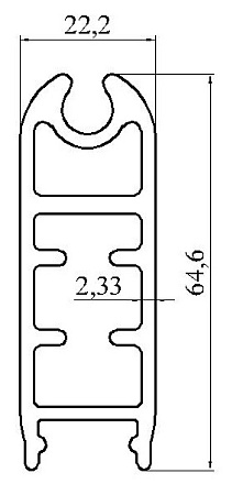 Алюминиевый профиль по индивидуальным чертежам заказчиков АТ-7821