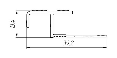 Алюминиевый профиль для окантовки и стыков АТ-3594