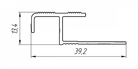 Алюминиевый профиль для окантовки и стыков АТ-3594