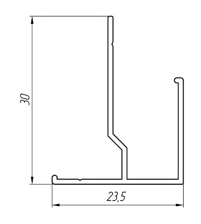 Алюминиевый профиль для гипсовиниловых панелей АТ-4295
