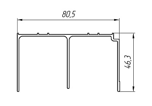Алюминиевый профиль для шкафов-купе АТ-2678