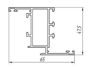 Алюминиевый профиль для остекления балконов, лоджий, витражей АТ-2492