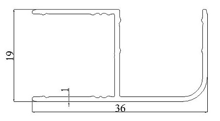 Алюминиевый профиль по индивидуальным чертежам заказчиков АТ-7950