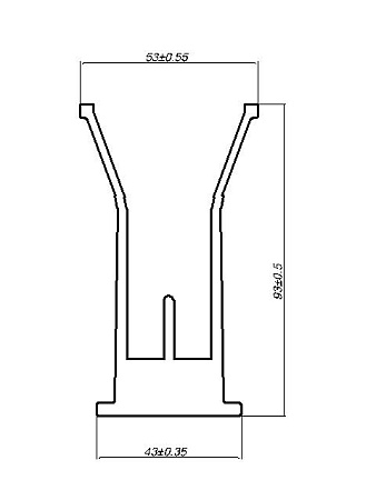 Алюминиевый профиль по индивидуальным чертежам заказчиков АТ-8131