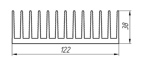 Алюминиевый профиль для радиаторов охлаждения АТ-5234