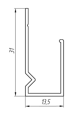 Алюминиевый профиль для гипсовиниловых панелей АТ-2549