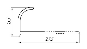 Aluminum profile for edging and docking AT-3596