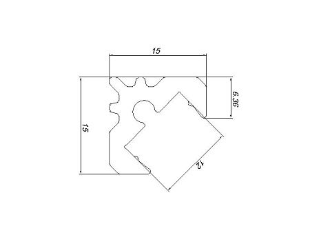 Алюминиевый профиль по индивидуальным чертежам заказчиков АТ-8028