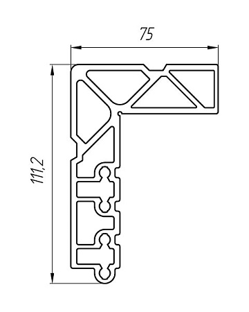Алюминиевый профиль для закладных и сухарей АТ-2445