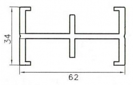Алюминиевый профиль по индивидуальным чертежам заказчиков АТ-1184