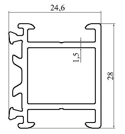 Алюминиевый профиль для остекления балконов, лоджий, витражей АТ-7369